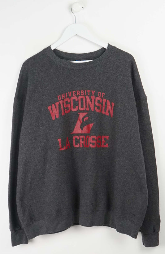 VINTAGE WISCONSIN LACROSS COLLEGE SWEATER (XXL) 